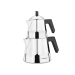 کتری و قوری 1.0 + 2.0 لیتر استیل براق دیا کرکماز 224 | رابیما