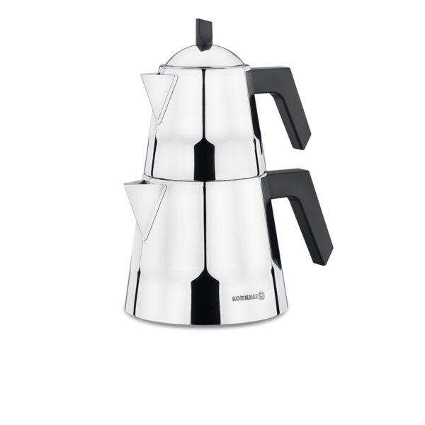 کتری و قوری 1.0 + 2.0 لیتر استیل براق دیا کرکماز 224