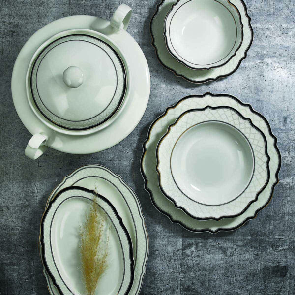 سرویس غذاخوری چینی 60 پارچه الیزا کرکماز 8240