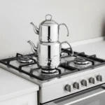 کتری و قوری 1.2 + 2.2 لیتر استیل براق ارنا کرکماز 227 | رابیما