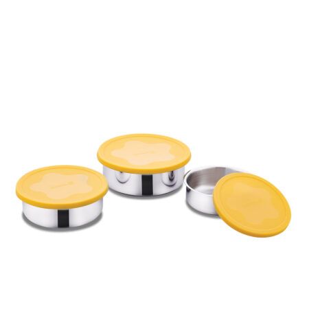 سرویس ظرف نگهدارنده 3 پارچه زرد فرسکا کرکماز 5621