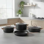 سرویس قابلمه 7 پارچه گرانیت مشکی گالاکسی کرکماز 1372 | رابیما