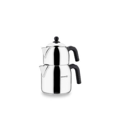 کتری و قوری 0.9 + 2.0 لیتر استیل براق لارا کرکماز 202-01