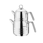 کتری و قوری 2.0 + 4.4 لیتر استیل براق لارگو کرکماز 199