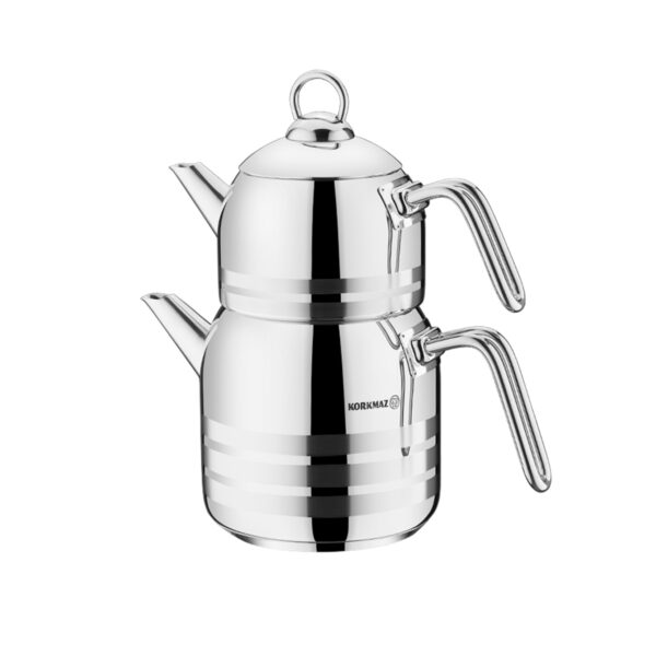 کتری و قوری 2.0 + 4.4 لیتر استیل براق لارگو کرکماز 199