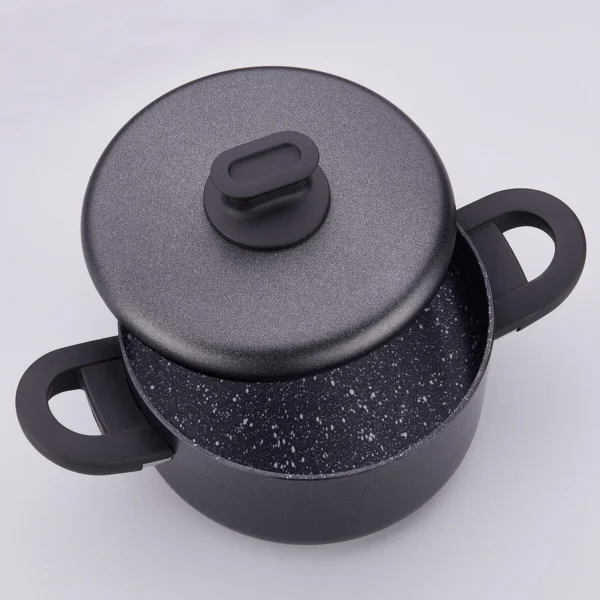 سرویس قابلمه نچسب 7 پارچه مشکی لیناپلاس کرکماز 2888 | رابیما