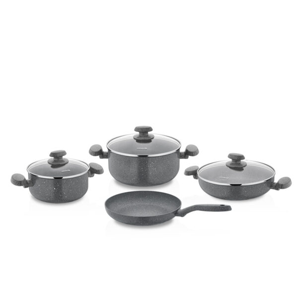 سرویس قابلمه نچسب 7 پارچه طوسی میا کرکماز 1146