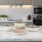 سرویس قابلمه نچسب 7 پارچه کرم موندیا کرکماز 2656 | رابیما