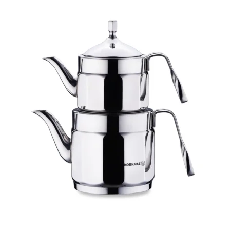 کتری و قوری 1.2 + 2.2 لیتر استیل براق نوستالژی ماکسی کرکماز 229 | رابیما