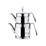 کتری و قوری 0.9 + 1.6 لیتر استیل براق نوستالژی میدی کرکماز 228 | رابیما