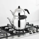 کتری و قوری 1.3 + 3.5 لیتر استیل براق اورنلا کرکماز 220 | رابیما