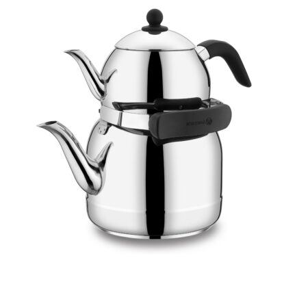 کتری و قوری 1.3 + 3.5 لیتر استیل براق اورنلا کرکماز 220