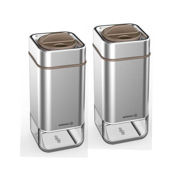 سرویس نمک پاش فلفل پاش استیل مات استورا کرکماز 695-02