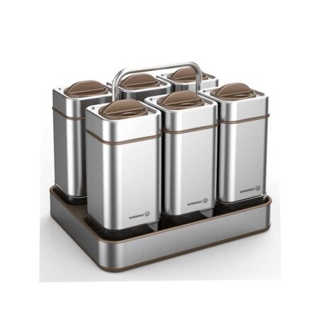 سرویس جای ادویه 7 پارچه استیل مات استورا کرکماز 696-02