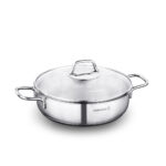 قابلمه کوتاه 22*6.0 سانتیمتر 2.3 لیتر استیل براق پرلا کرکماز 1833