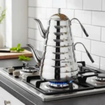 کتری و قوری 1.1 + 2.5 لیتر استیل براق پترا کرکماز 223 | رابیما