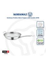 تابه 36*7.5 سانتیمتر 6.0 لیتر استیل مات پرولاین کرکماز 1178