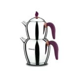 کتری و قوری 1.1 + 2.3 لیتر استیل براق شهناز کرکماز 215 | رابیما