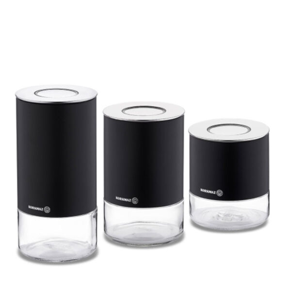 سرویس نگهداری حبوبات 3 پارچه مشکی استورا پلاس کرکماز 5520-3