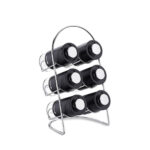 سرویس جا ادویه 7 پارچه مشکی استورا پلاس کرکماز 5523-3