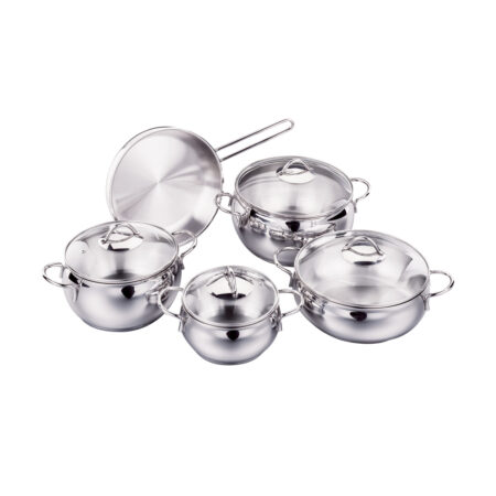 سرویس قابلمه 9 پارچه استیل براق تامبیک کرکماز 1800