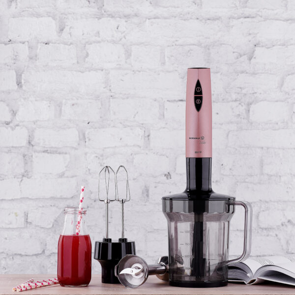 سرویس همزن سر استیل 850 وات رزگلد مگا ورتکس کرکماز 445-05