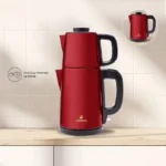 چاي ساز اتوماتیک برقی 1650 وات 0.9 + 1.8 لیتر زرشکی تی بریک کاراجا 153.03.06.7632