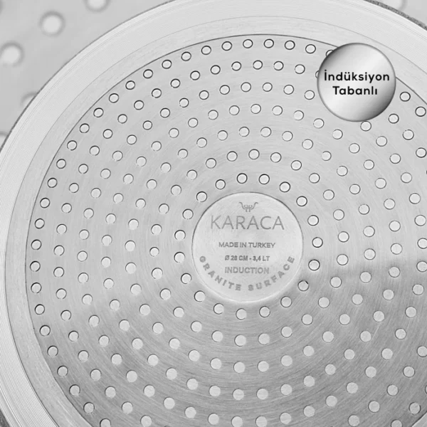 سرویس قابلمه و کفگیر و ملاقه 13 پارچه مشکی طلایی پاور بیوگرانیت کاراجا 153.03.08.1172