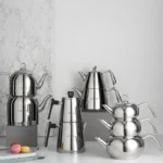 کتری و قوری بزرگ 2.1 + 1.1 لیتر پاوراستیل پرو اسپیس کاراجا 153.03.07.8767