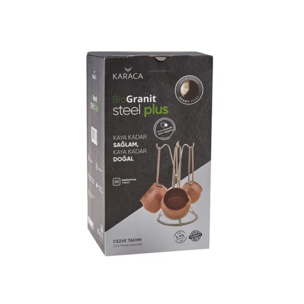 قهوه جوش 2-3-4 فنجان مشکی بیوگرانیت کاراجا 153.03.08.1608