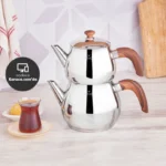 کتری و قوری 1.75 + 1.1 لیتر استیل سیلوا کاراجا 153.03.08.1851