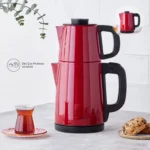 چاي ساز اتوماتیک برقی 1650 وات 0.9 + 1.8 لیتر قرمز تی بریک کاراجا 153.03.06.9495