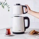 چاي ساز اتوماتیک برقی 1650 وات 0.9 + 1.8 لیتر سفید تی بریک کاراجا 153.03.06.9496