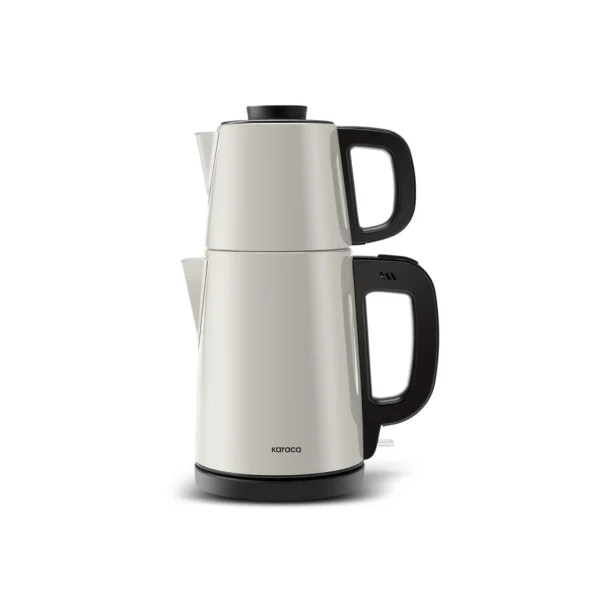 چاي ساز اتوماتیک برقی 1650 وات 0.9 + 1.8 لیتر سفید تی بریک کاراجا 153.03.06.9496