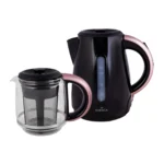 چاي ساز اتوماتیک برقی 1500 وات 0.9 + 1.7 لیتر مشکی 1501 کاراجا 153.06.11.0308