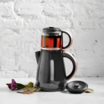 چاي ساز اتوماتیک برقی 1500 وات 0.9 + 1.7 لیتر مشکی 1501 کاراجا 153.06.11.0308