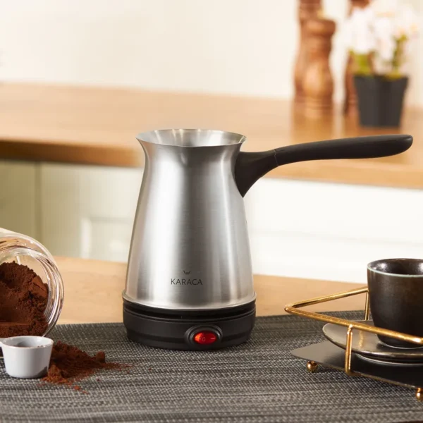 قهوه جوش برقی 800 وات استیل مات چیلیک کاراجا 153.01.06.4835