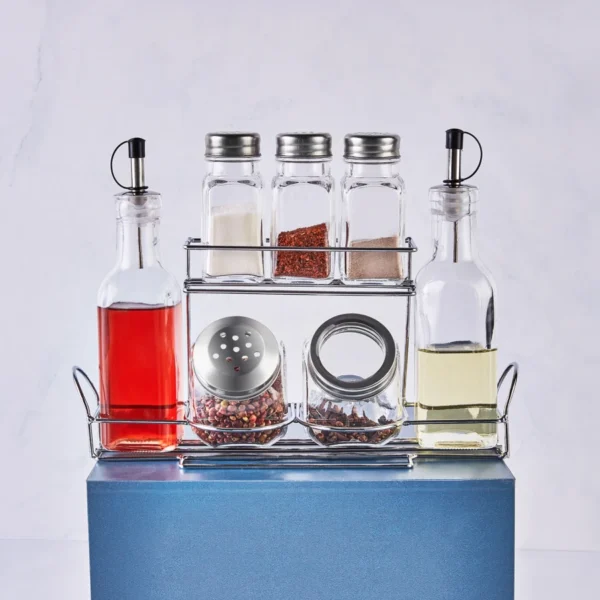 سرویس ادویه جات شیشه ای کورنر کاراجا 153.03.07.8835 Rabima رابیما