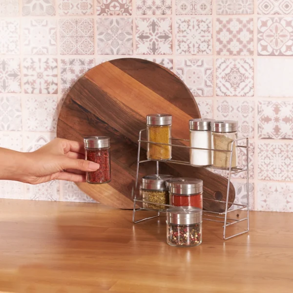 سرویس ادویه جات شیشه ای تاپ کاراجا 153.03.07.8836 Rabima رابیما