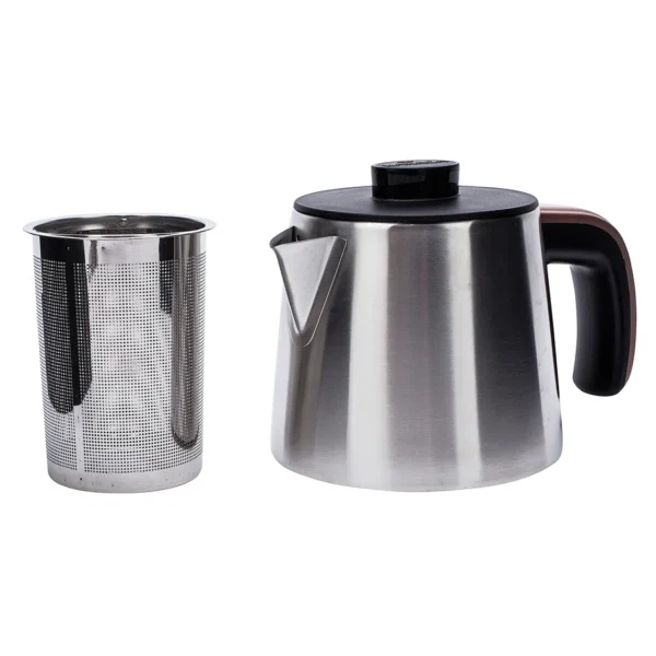 چاي ساز اتوماتیک برقی 1650 وات 0.9 + 1.8 لیتر استیل مات دم کیفی کاراجا 153.01.06.4881