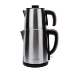 چاي ساز اتوماتیک برقی 1650 وات 0.9 + 1.8 لیتر استیل مات دم کیفی کاراجا 153.01.06.4881