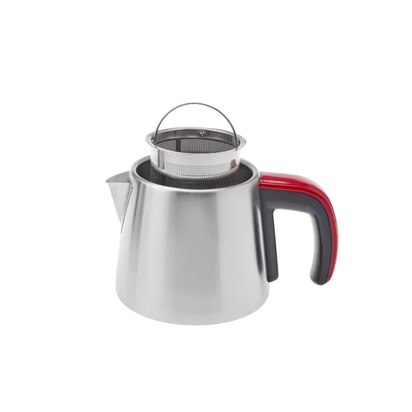 چاي ساز اتوماتیک برقی 1650 وات 0.9 + 1.8 لیتر استیل مات دم کیفی کاراجا 153.01.06.4882