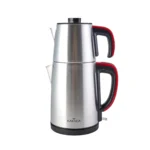 چاي ساز اتوماتیک برقی 1650 وات 0.9 + 1.8 لیتر استیل مات دم کیفی کاراجا 153.01.06.4882