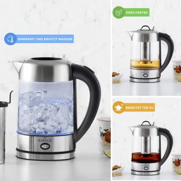 کتری برقی 2200 وات استیل مات هربال کاراجا 153.01.06.4887 Rabima رابیما