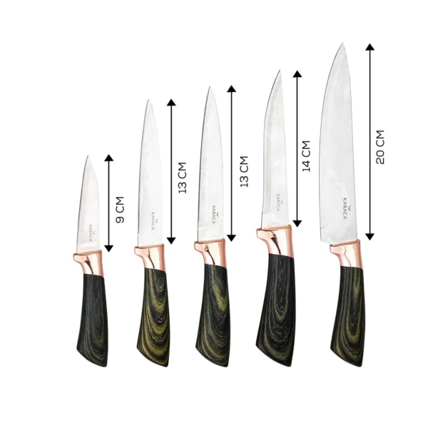 سرویس چاقو 6 پارچه سبز ویو کاراجا 153.03.07.9429 Rabima رابیما