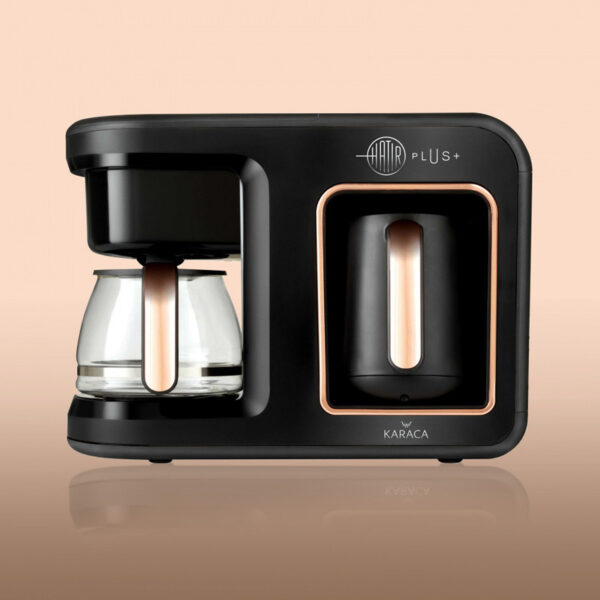 قهوه ساز 2در1 اتوماتیک برقی 1350 وات مشکی هاتیرپلاس کاراجا 153.01.06.4923