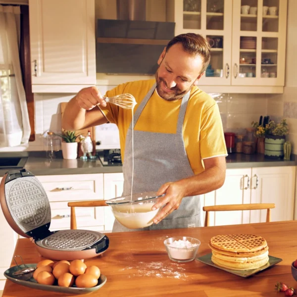 وافل و پنکیک ساز 1000 وات نقره ای فاندی کاراجا 153.01.06.4927 Rabima رابیما