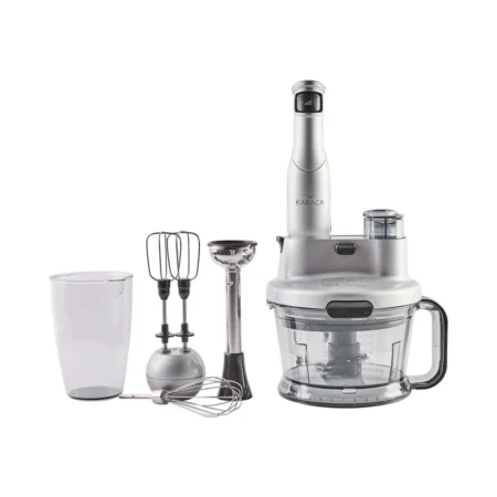 سرویس غذاساز 1500 وات نقره ای تریگر فلامینگو کاراجا 153.01.06.5116