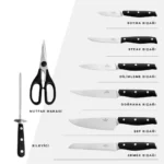 سرویس چاقو 14 پارچه مشکی سورپلاس پرو کاراجا 153.03.06.1416 Rabima رابیما