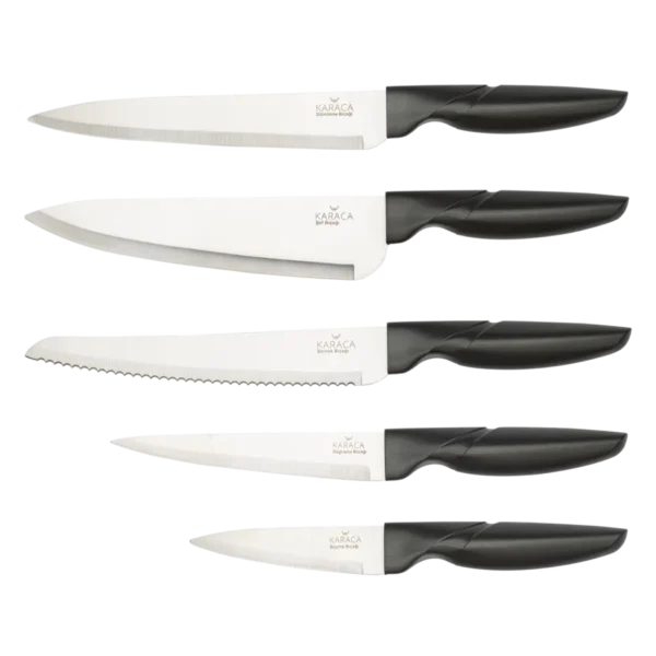 سرویس چاقو 6 پارچه طوسی رترو کاراجا 153.03.06.1743 Rabima رابیما